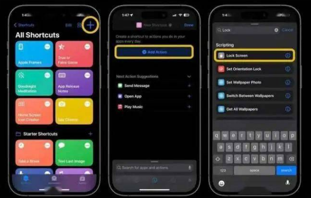 排浦镇苹果14锁屏维修店分享iPhone14升级iOS16.4后如何创建锁屏快捷方式 